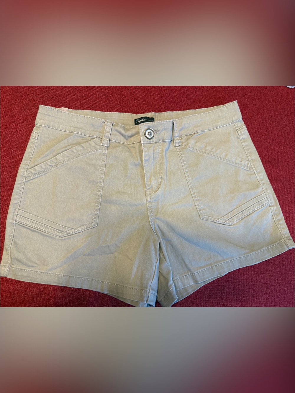 Women's Beige High-Rise Casual Bermuda Shorts